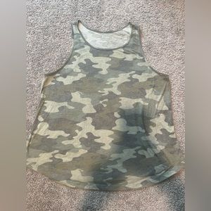 Camo sheer tank top